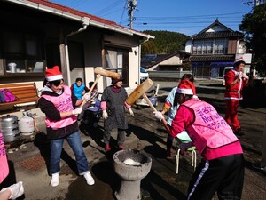 西原村餅つき4