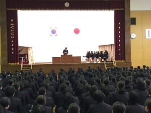 h 30韓国留学生歓迎会体育館